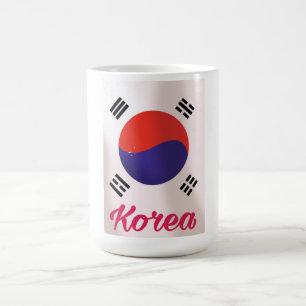 Caneca De Café Cartaz de viagem vintage da Coreia do Sul