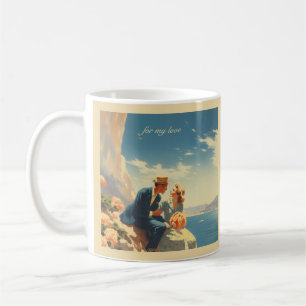 Caneca De Café Cartaz de viagem vintage personalizável para o Dia