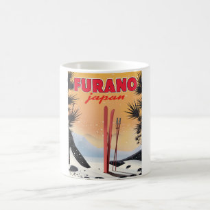 Caneca De Café Cartaz do viagem do japonês de Furano