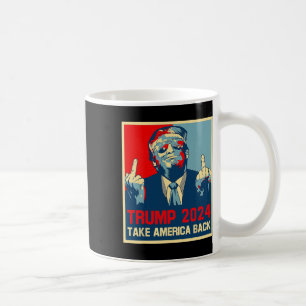 Caneca De Café Cartaz Eleição 2024 Trump 2024 Take America Byck
