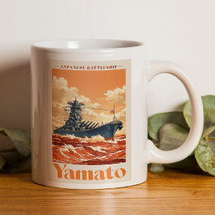 Caneca De Café Cartaz Marítimo Vintage do Couraçado Japonês Yamat
