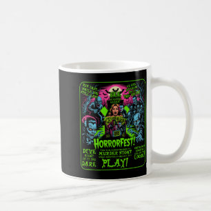 Caneca De Café Cartaz Vintage Horrorfest Filme de Halloween Velho