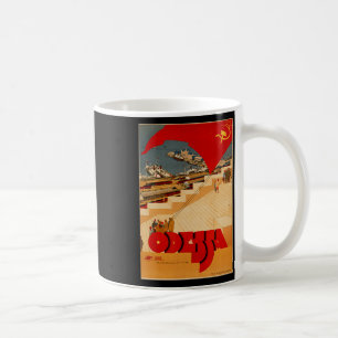 Caneca De Café Cartaz Vintage Odessa Ucrânia Cccp Ussr Soviético