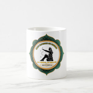 Caneca De Café Cartaz Zodíaco de Virgem Celestial Vintage
