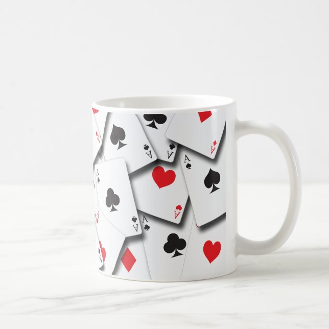 CANECA DE CAFÉ CARTÕES DE JOGO DOS ÁSS (Direita)