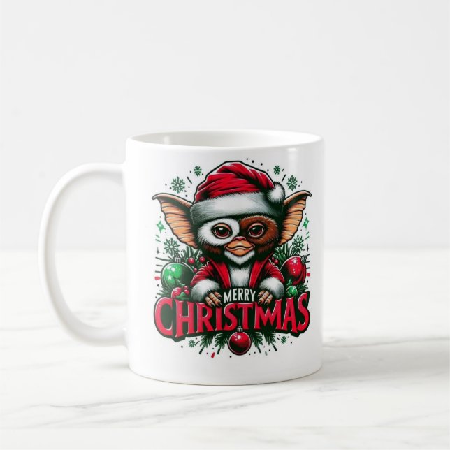 Caneca De Café "Cartões de natal Festivo: Feliz 🎄 de Natal (Esquerda)