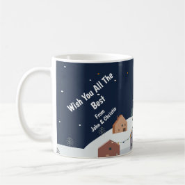 Caneca De Café Cartões postais de Natal Feliz Modelo Design