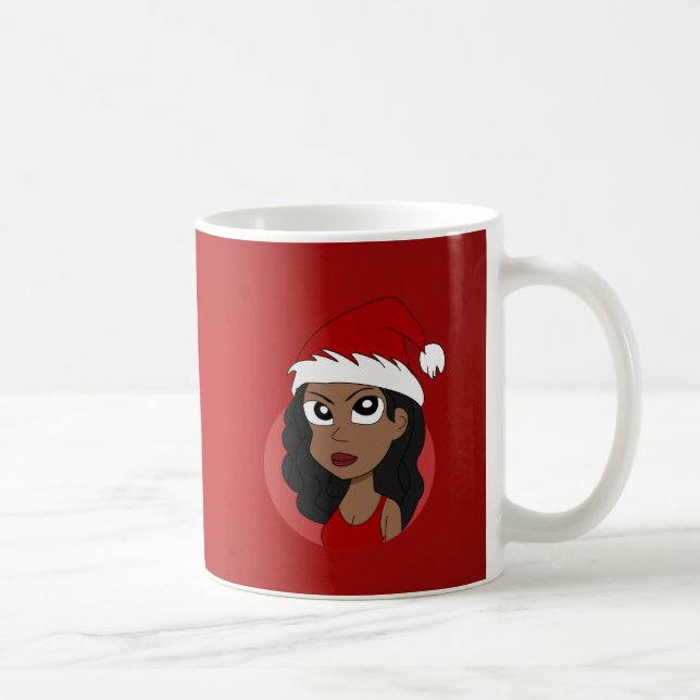 Caneca De Café Cartografia da menina de Natal (Direita)