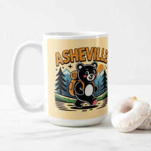 Caneca De Café Cartografia de Hiperligação do Urso Negro de Ashev