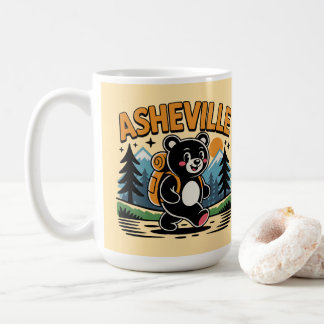 Caneca De Café Cartografia de Hiperligação do Urso Negro de Ashev