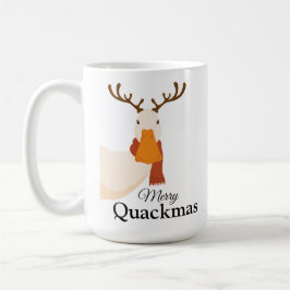 Caneca De Café Cartografia de Natal Feliz Duck Engraçado Quackmas