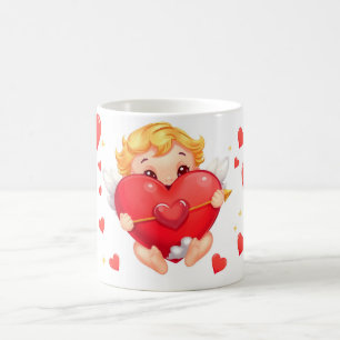 Caneca De Café Cartografia engraçada tocando anjos por te amar