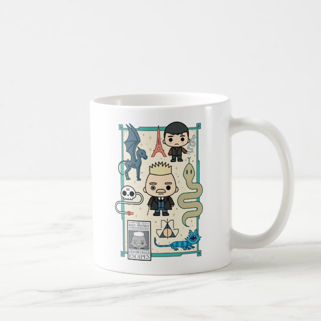 Caneca De Café Cartografia GELLERT GRINDELWALD™ & Barebone (Direita)