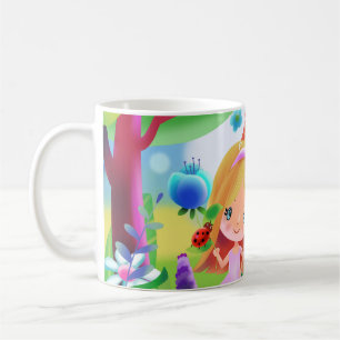 Caneca De Café Cartografia, linda garota e fada