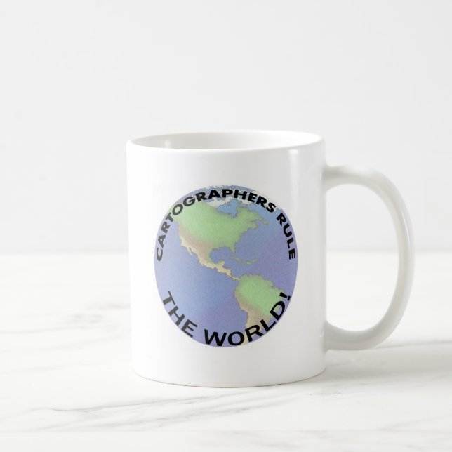 Caneca De Café Cartógrafos Regem O Mundo! (Direita)