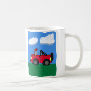 Caneca De Café Cartoon 4 Wheel Drive Sport Utility Vehicle