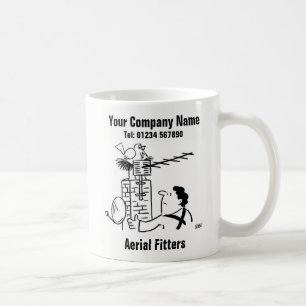 Caneca De Café Cartoon Aerial Fitter