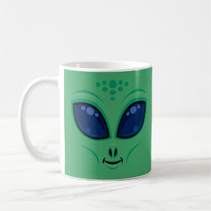 Caneca De Café Cartoon Alienígena Amigável