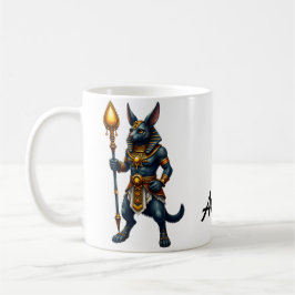 Caneca De Café Cartoon Anubis - Deus Egípcio do Pós-Vida