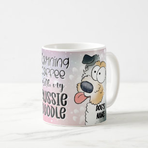 Caneca De Café Cartoon Aussie Doodle Dog Pet Coffee Mug