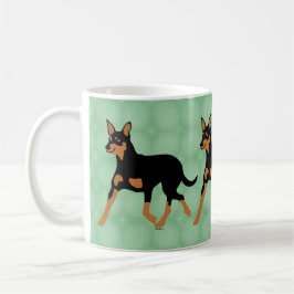 Caneca De Café Cartoon australiano Kelpie Trotting 2
