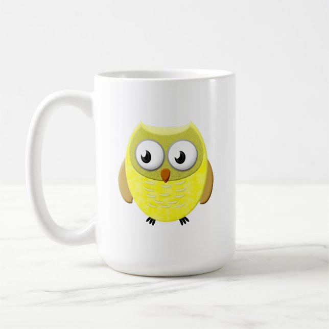 Caneca De Café Cartoon Baby Owl (Esquerda)