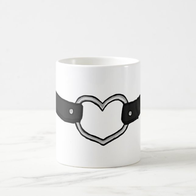 Caneca De Café Cartoon Black Choker Necklace (Centro)