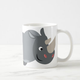 Caneca De Café Cartoon Bonito Carregando Rino Mug