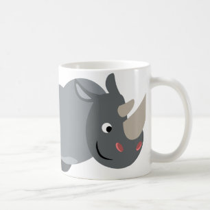 Caneca De Café Cartoon Bonito Carregando Rino Mug