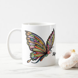 Caneca De Café Cartoon Butterfly Personalizada