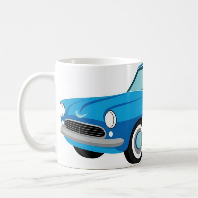 Caneca De Café Cartoon Car Designed Mug (Esquerda)