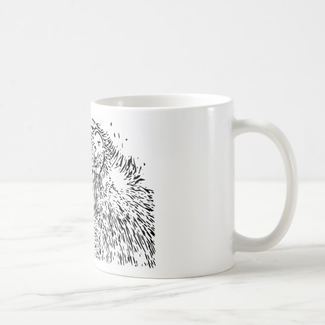 Caneca De Café Cartoon Chimpanzé (Direita)