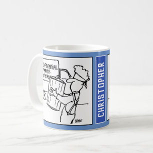 Caneca De Café Cartoon Confidencial De Eliminação De Resíduos.