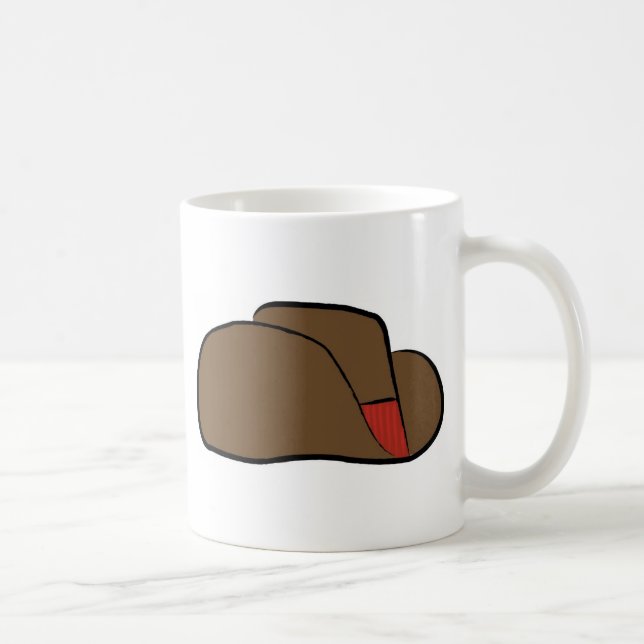 Caneca De Café Cartoon Cowboy Hat (Direita)
