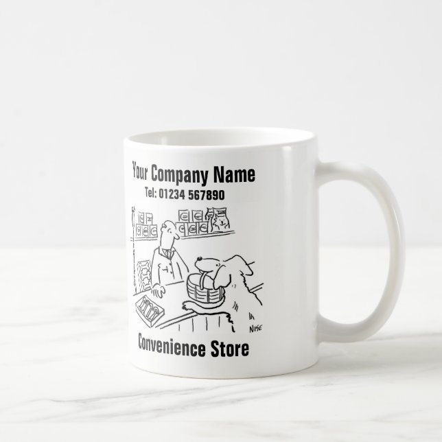 Caneca De Café Cartoon da Loja de Conveniência (Direita)