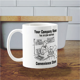 Caneca De Café Cartoon da Loja de Conveniência
