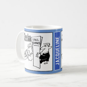 Caneca De Café Cartoon de 2 Homens em um Livro de Leitura da Bibl