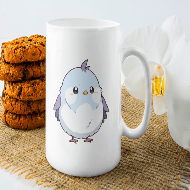 Caneca De Café Cartoon de Aves Cute Kawaii Chubby - Pastel Adoráv (Criador carregado)