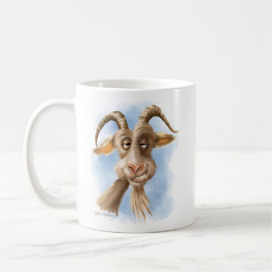 Caneca De Café Cartoon de Cabra Engraçado