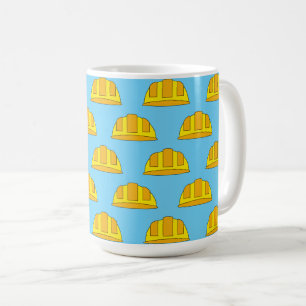 Caneca De Café Cartoon de chapéu de Duro amarelo