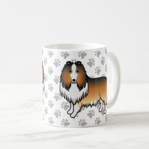 Caneca De Café Cartoon de Collie em Massa