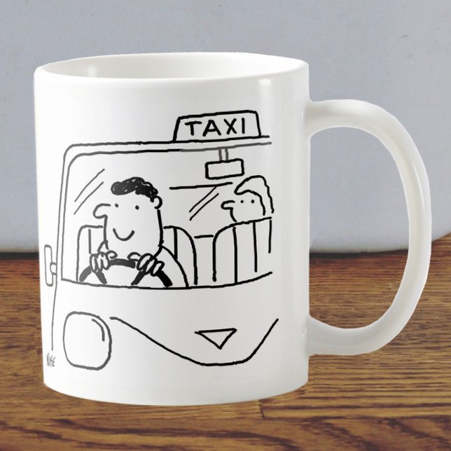 Caneca De Café Cartoon de driver de táxi (Criador carregado)