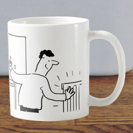 Caneca De Café Cartoon de Engenheiro de canalização e aquecimento