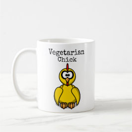 Caneca De Café Cartoon de Frango Vegetariano