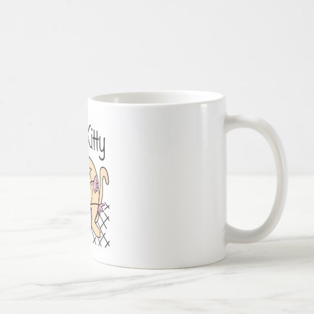 Caneca De Café Cartoon de gato malvado (Direita)