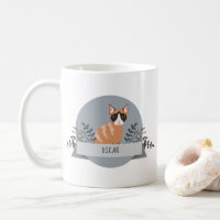 Cartoon de Gato Nome de Gato Floral Ilustração de