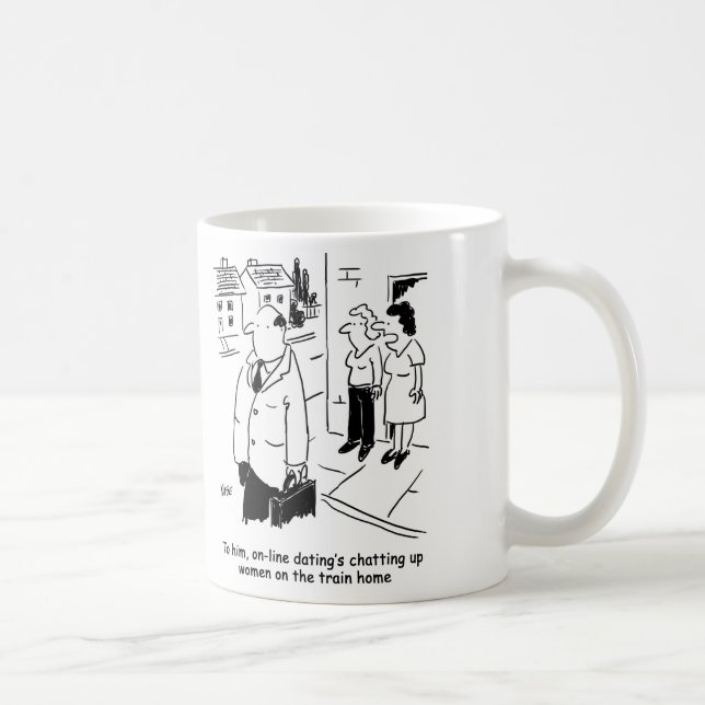 Caneca De Café Cartoon de Namorando online (Direita)