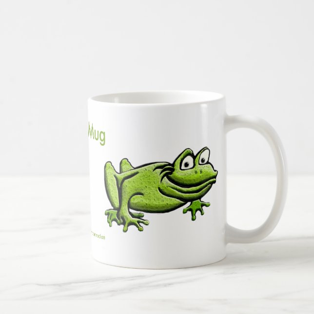 Caneca De Café Cartoon de Sapo Verde (Direita)