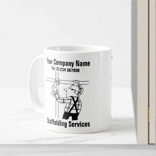 Caneca De Café Cartoon de serviços de andaimes