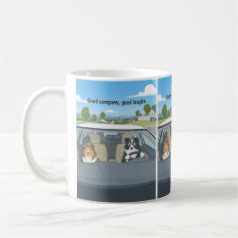 Caneca De Café Cartoon de Sheltie border collie